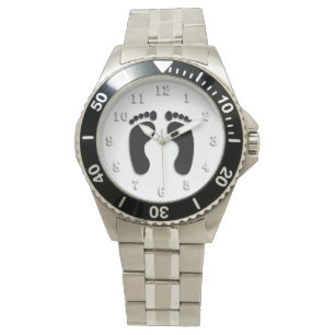 Barfußabdrücke Armbanduhr