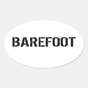 BarfüßigAutoaufkleber Ovaler Aufkleber
