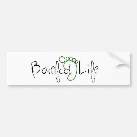 barfüßiglife-2 autoaufkleber (Vorne)