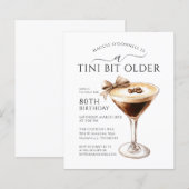 BARGAIN A Tini Bit Älterer Martini 80. Geburtstag (Vorne/Hinten)