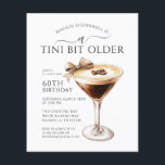 BARGAIN A Tini Bit Older Martini 60. Geburtstag<br><div class="desc">Elegantes und elegantes Design für ein gemütliches Geburtstagsfest mit Espressomartini. Ein hübscher und feminininer Bogen fügt eine festliche Touch hinzu.</div>