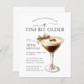 BARGAIN A Tini Bit Older Martini 70. Geburtstag (Vorne/Hinten)