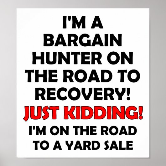Bargain Hunter Funny Poster (Vorne)