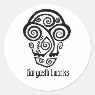 BargasArtworks-Logo-Aufkleber Runder Aufkleber