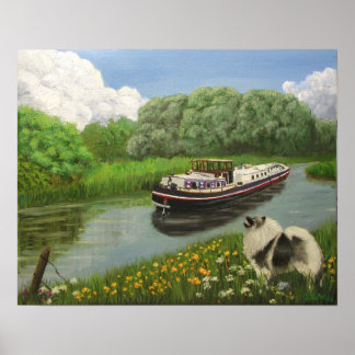 "Barge Dog" Art Print Poster