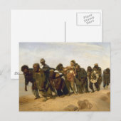 Barge Haulers auf der Wolga Postkarte (Vorne/Hinten)