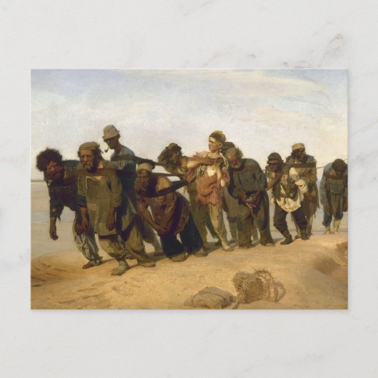 Barge Haulers auf der Wolga Postkarte (Vorderseite)
