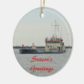 Barge herein Barnegat Einlass Season'sGreetings Keramik Ornament (Links)