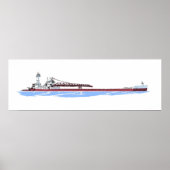 Barge James L. Kuber und Tug Sieg Poster (Vorne)