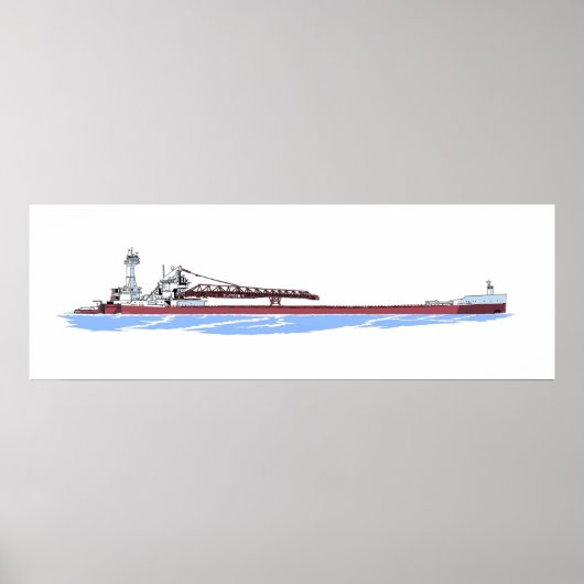 Barge James L. Kuber und Tug Sieg Poster (Vorne)