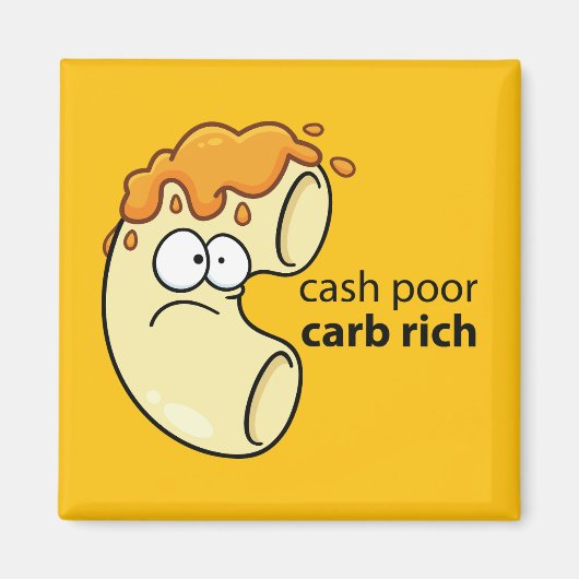Bargeld Arme Carb Rich Square Magnet (Vorne)