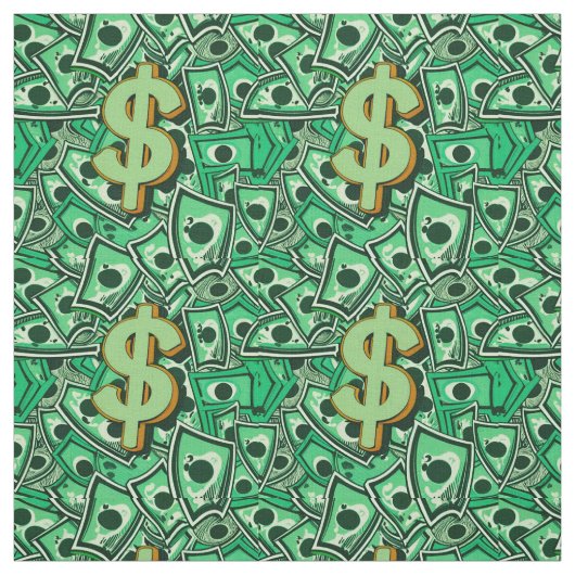 Bargeld-Dollar-Zeichen Stoff (Muster)