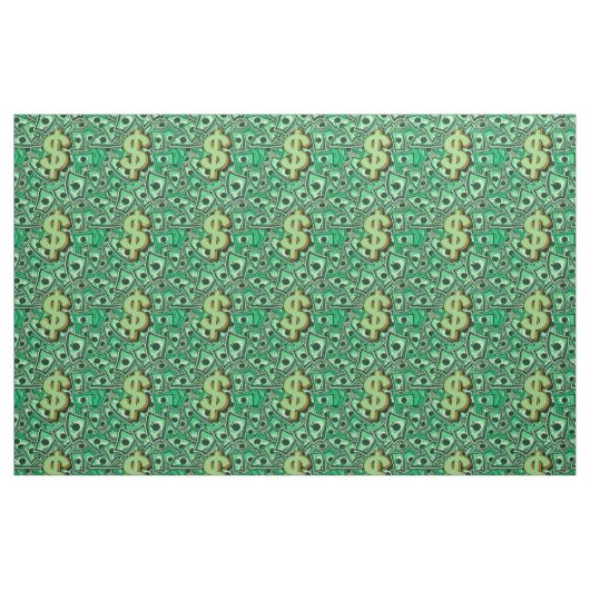 Bargeld-Dollar-Zeichen Stoff (Fat Quarter (45,7 x 55,9 cm))