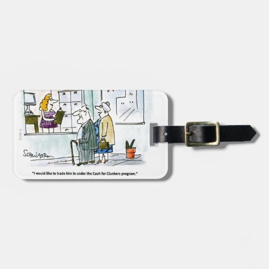 Bargeld für Clunkers Gepäckanhänger (Vorderseite horizontal)