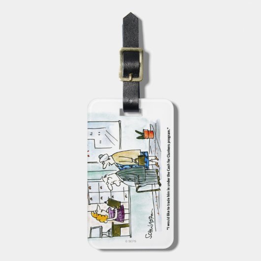 Bargeld für Clunkers Gepäckanhänger (Vorderseite vertikal)