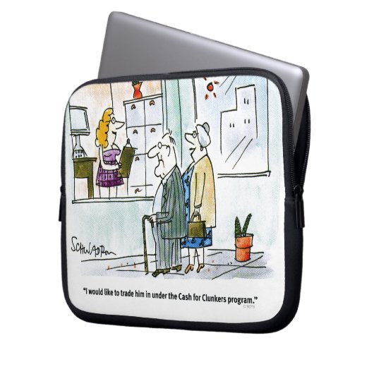 Bargeld für Clunkers Laptopschutzhülle (Vorderseite Links)