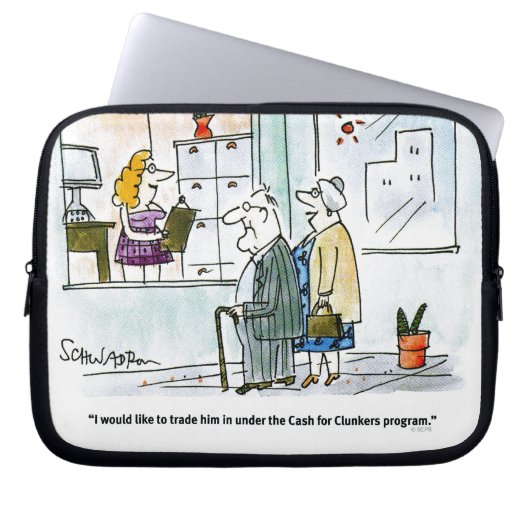 Bargeld für Clunkers Laptopschutzhülle (Vorderseite)