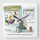 Bargeld für Kohlköpfe Quadratische Wanduhr (Vorderseite)