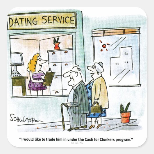 Bargeld für Kohlköpfe Quadratischer Aufkleber (Vorderseite)