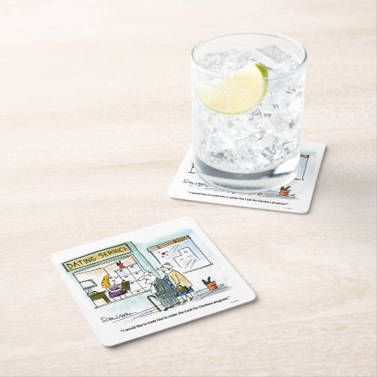 Bargeld für Kohlköpfe Rechteckiger Pappuntersetzer (Vor Ort)