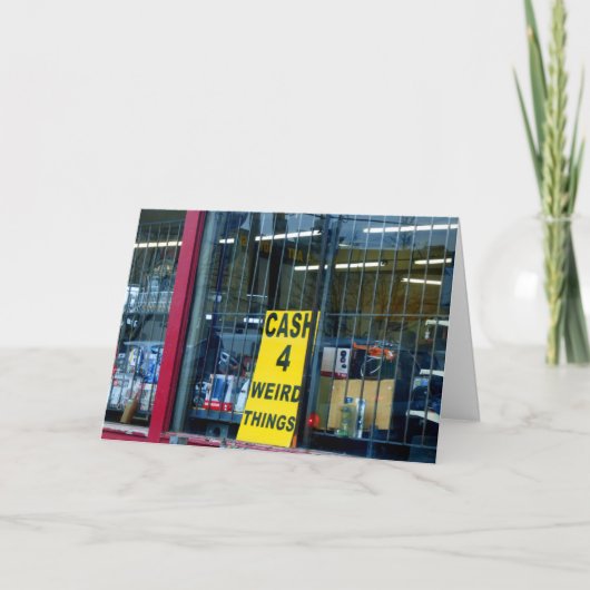 Bargeld für merkwürdige Karte (Vorderseite)