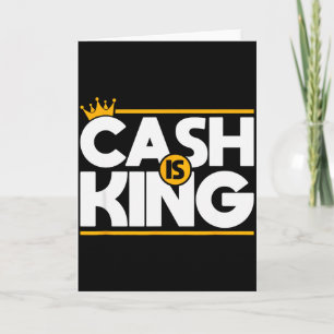 Bargeld ist König Cash Flow Unternehmer Weihnachte Karte