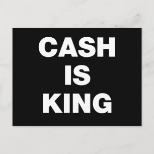 Bargeld ist König Postkarte