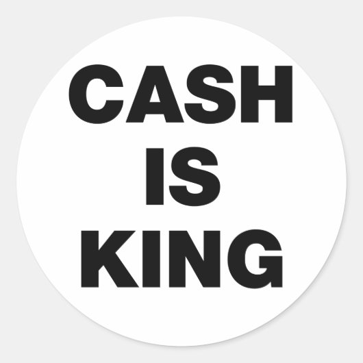 Bargeld ist König Runder Aufkleber (Vorderseite)