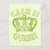 Bargeld ist Königin Postkarte (Vorderseite)