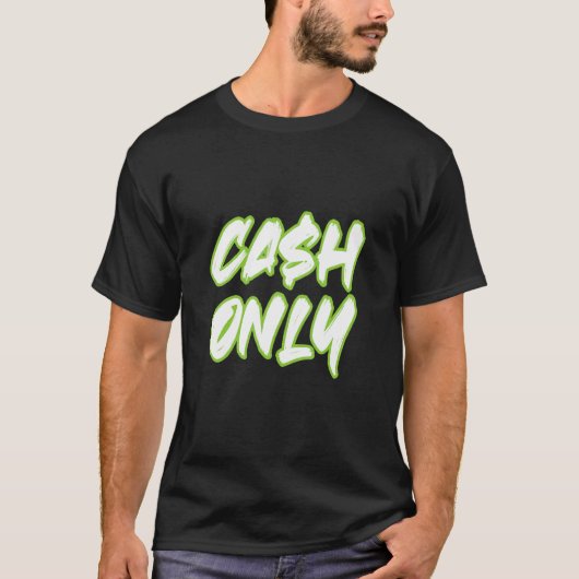 Bargeld nur Business Money Echtes Anwesen-Flippern T-Shirt (Vorderseite)