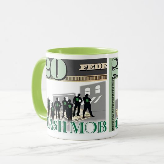 Bargeld-Pöbel-Währungs-Kaffee-Tasse Tasse (Vorderseite Links)