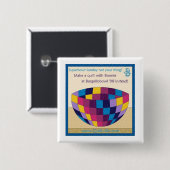 Bargello Schüssel-Button Button (Vorne & Hinten)