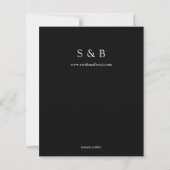 Bargin Foto und Typografie Save the Date Schwarz 4 (Rückseite)