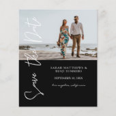 Bargin Foto und Typografie Save the Date Schwarz 4 (Vorderseite)