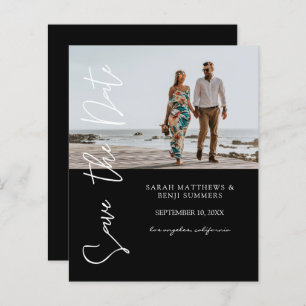 Bargin Foto und Typografie Save the Date Schwarz 4