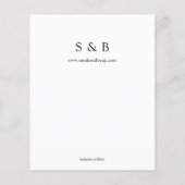 Bargin Foto und Typografie Save the Date Weiß H (Rückseite)