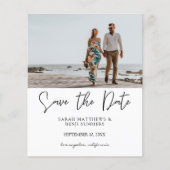 Bargin Foto und Typografie Save the Date Weiß H (Vorderseite)
