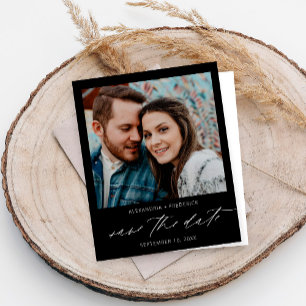 Bargin Instant Foto Black Chic Save the Date