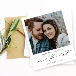 Bargin Instant Foto White Chic Save the Date