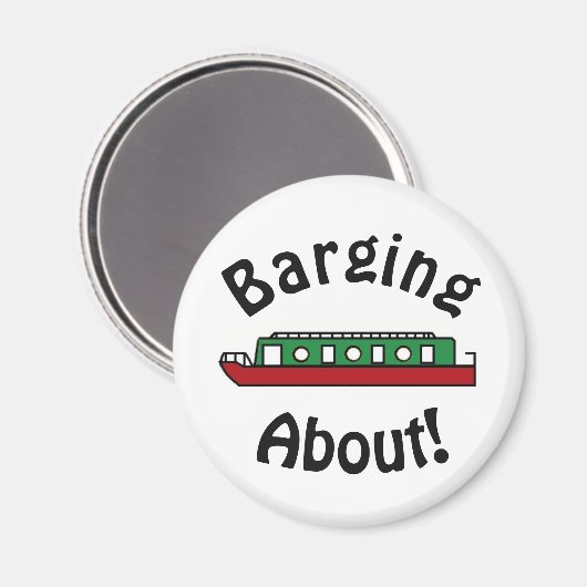 Barging About Canal Boat Magnet (Vorderseite/Rückseite)