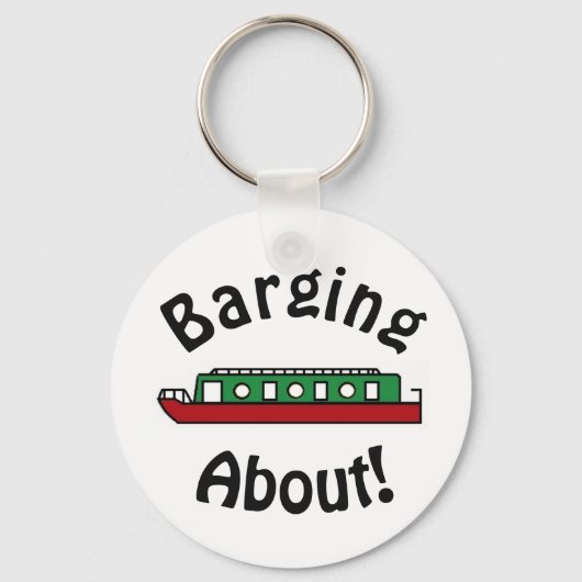 Barging About Kanalboot Schlüsselanhänger (Vorderseite)