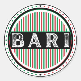 Bari City Pride Emblem – Italian Identity Runder Aufkleber