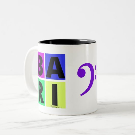 Bari Coffee Tasse mit Bass Clef (Vorderseite Links)
