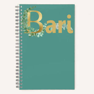 BARI IN GOLD MIT FLORALEN WEINEN FÜR BARBERSHOPPER NOTIZBLOCK