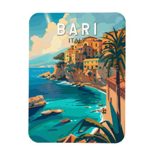Bari Italien Reise Kunst Vintage Magnet