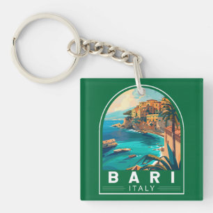 Bari Italien Reise Kunst Vintage Schlüsselanhänger