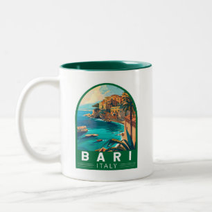 Bari Italien Reise Kunst Vintage Zweifarbige Tasse