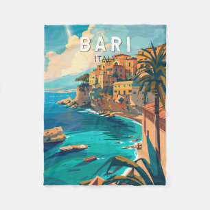 Bari Italien Reisen Kunst Vintag Fleecedecke