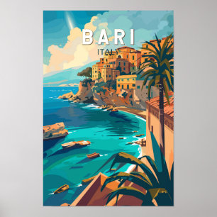 Bari Italien Reisen Kunst Vintag Poster