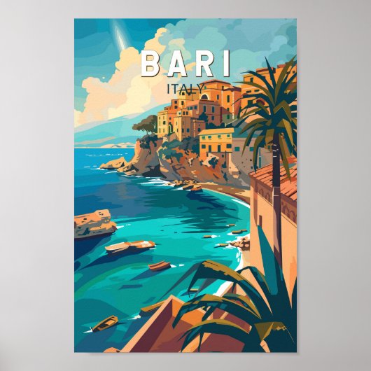 Bari Italien Reisen Kunst Vintag Poster (Vorne)